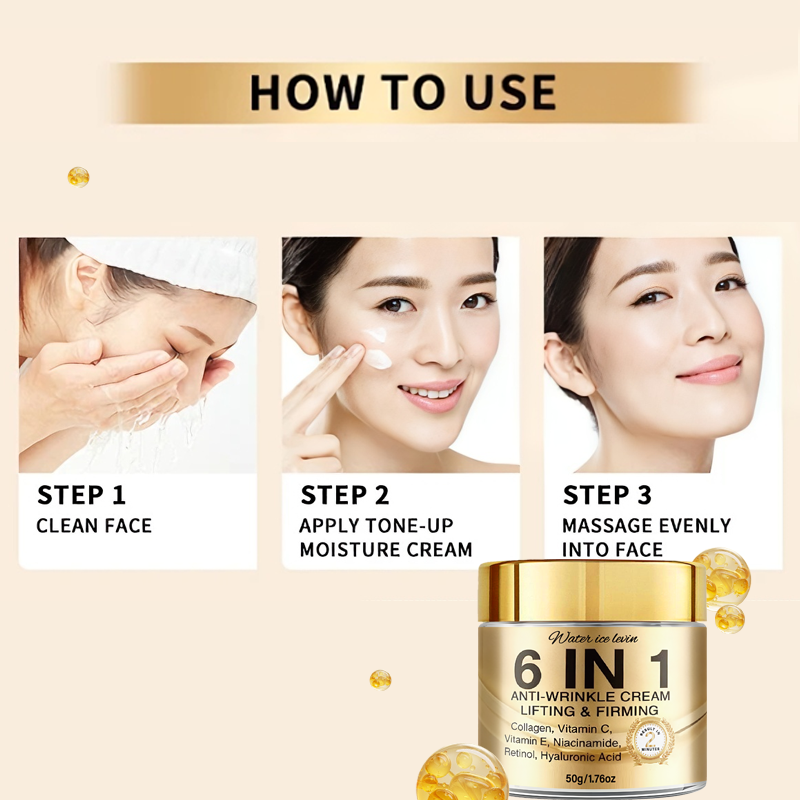 6-In-1 Anti-Wrinkle Cream. Lif - Skincare Collagen ulasan dan harga