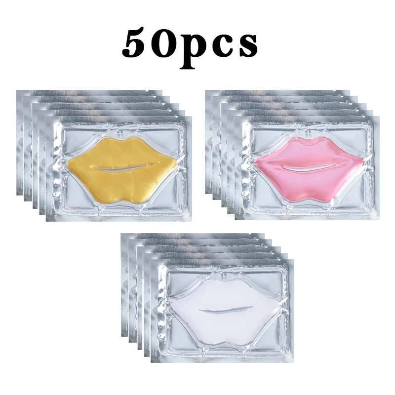 50pcs Collagen Lip Mask Moistu - Skincare Collagen ulasan dan harga