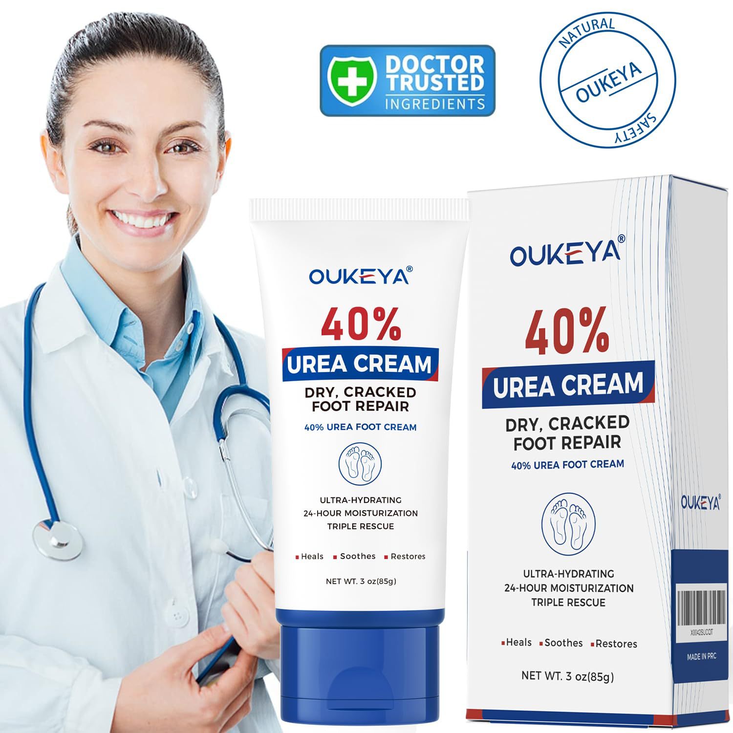 OUKEYA 40% Natural Urea Foot C - Urea Foot Cream ulasan dan harga