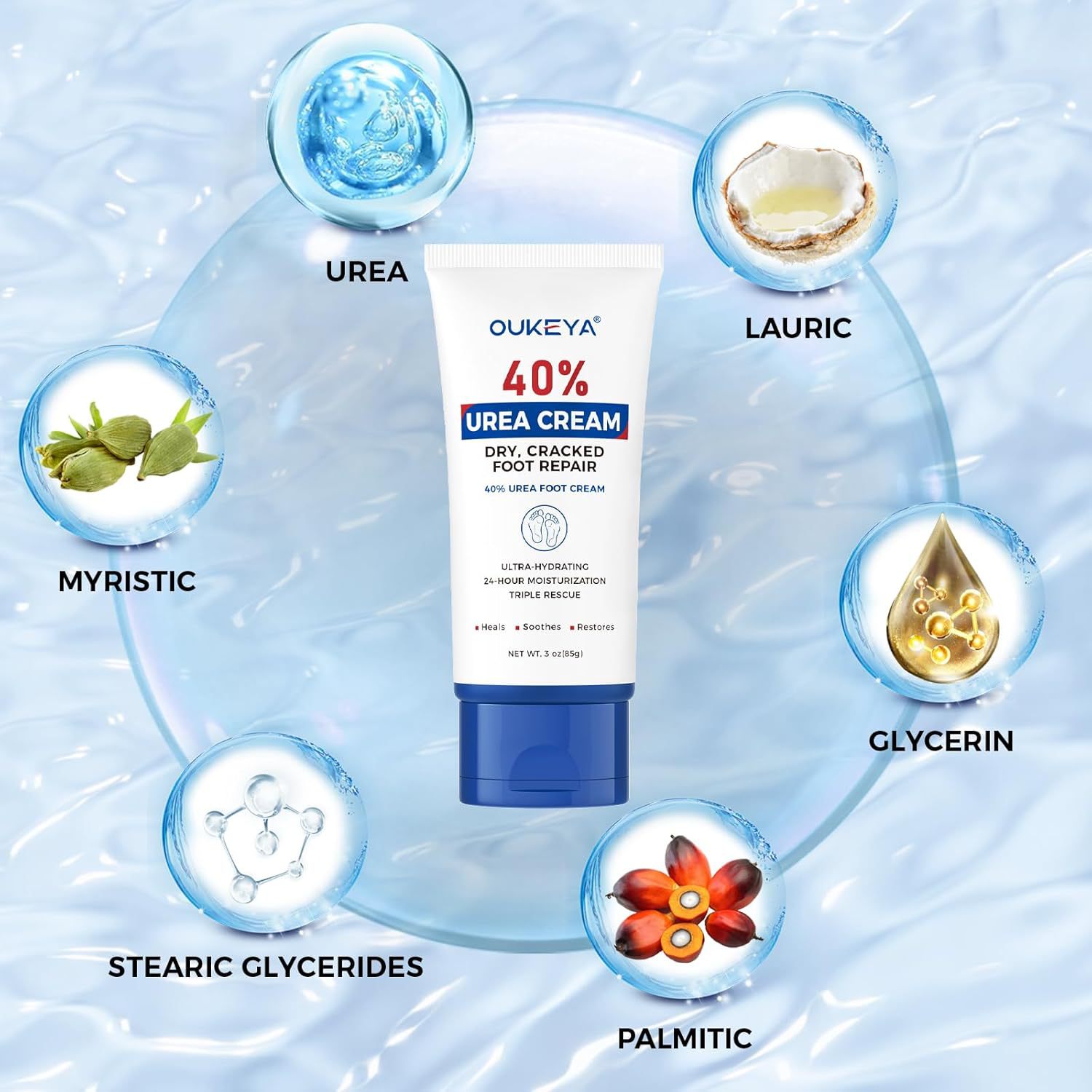 OUKEYA 40% Natural Urea Foot C - Urea Foot Cream ulasan dan harga