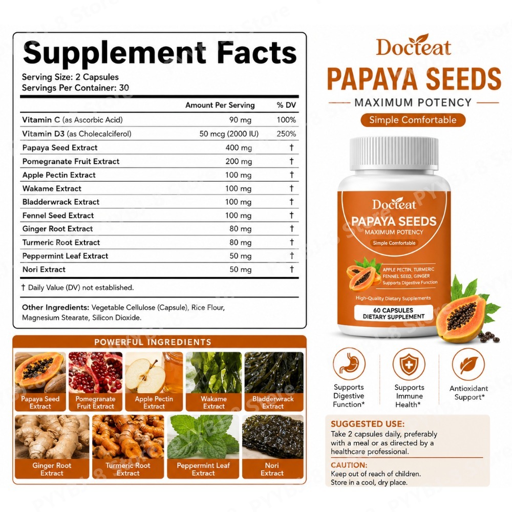 Papaya Seeds Capsule with Lico - Licorice Root Extract ulasan dan harga