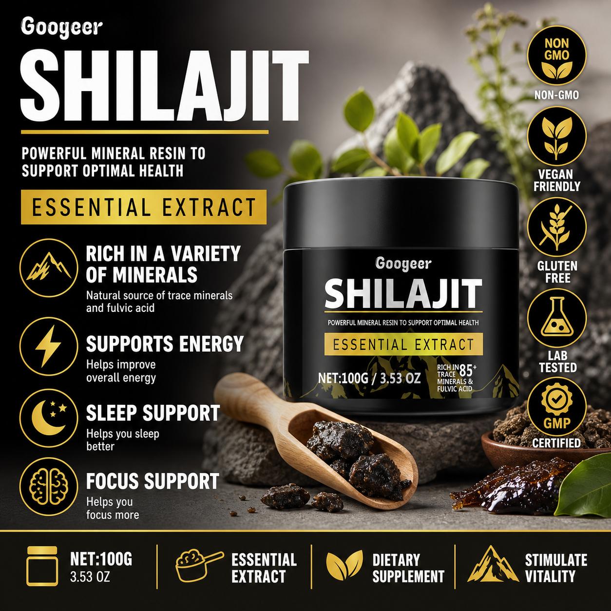 Googeer Shilajit Extract Powde - Licorice Root Extract ulasan dan harga