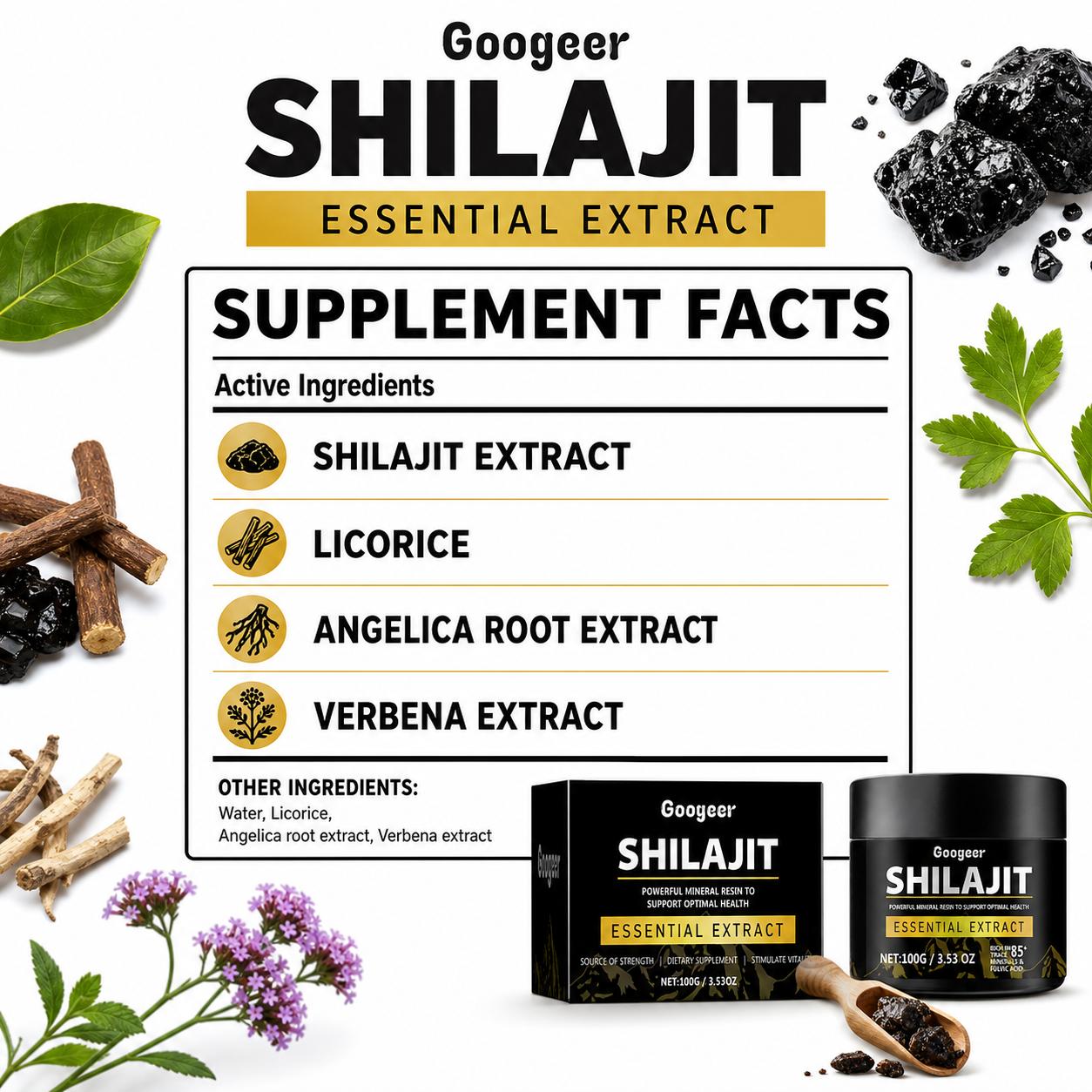 Googeer Shilajit Extract Powde - Licorice Root Extract ulasan dan harga